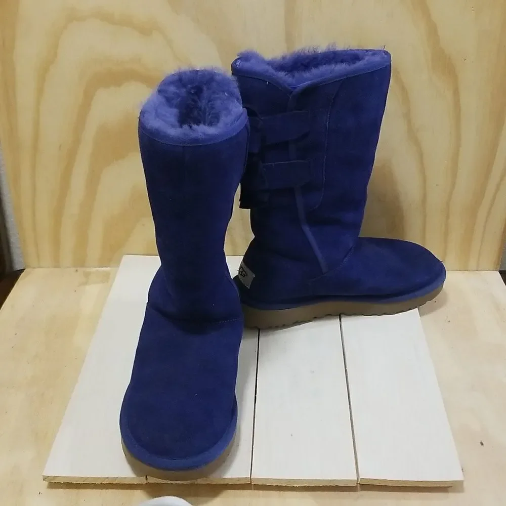UGG Allegra Tall Blue Boots Women's sz 5 EU 39
